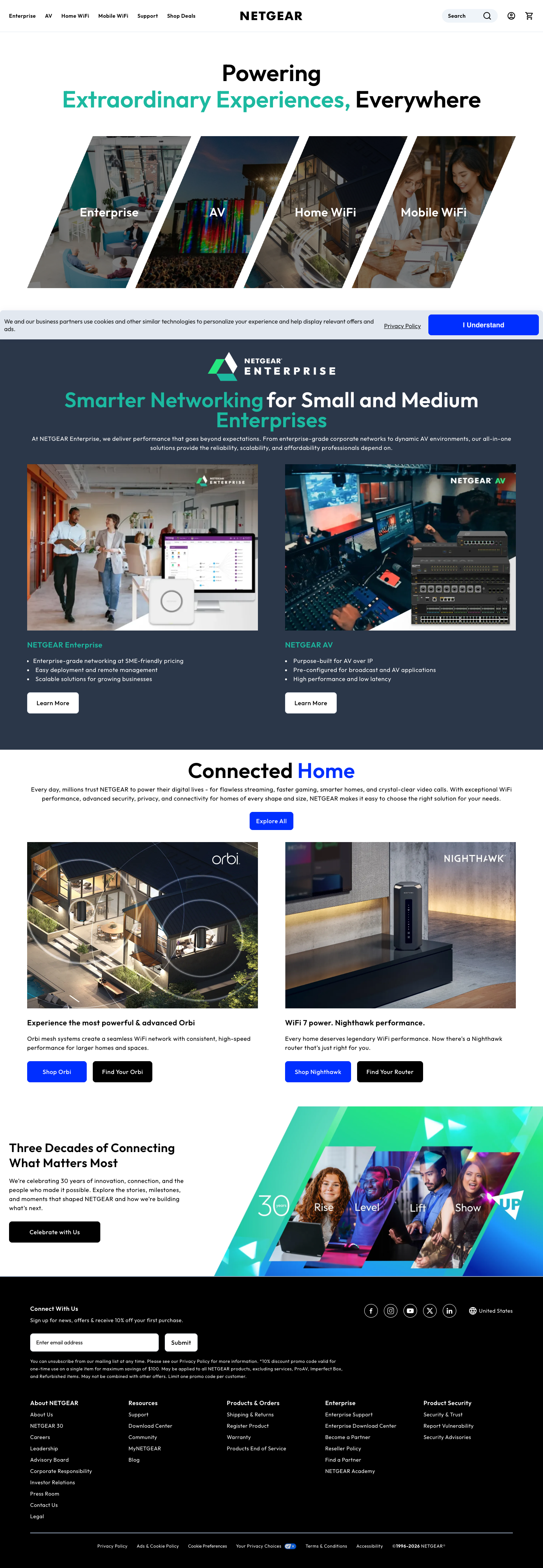 NETGEAR 首页全图