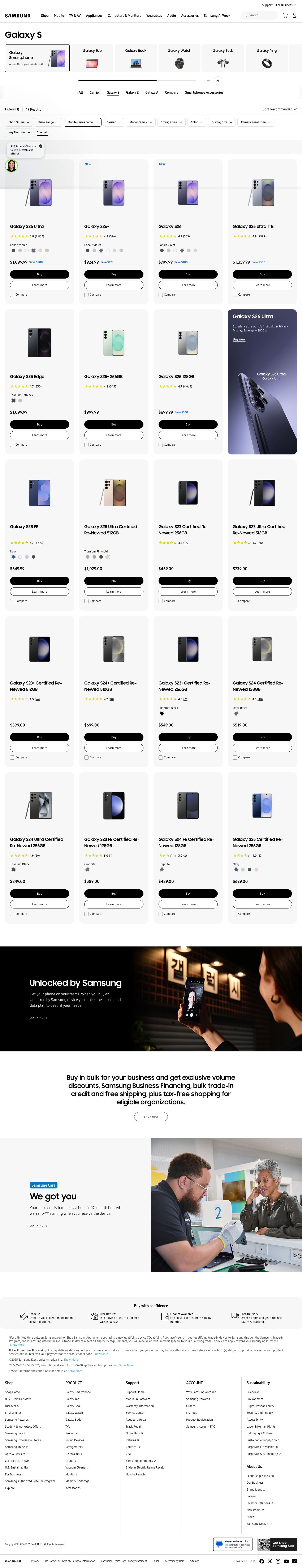 Samsung 品类页